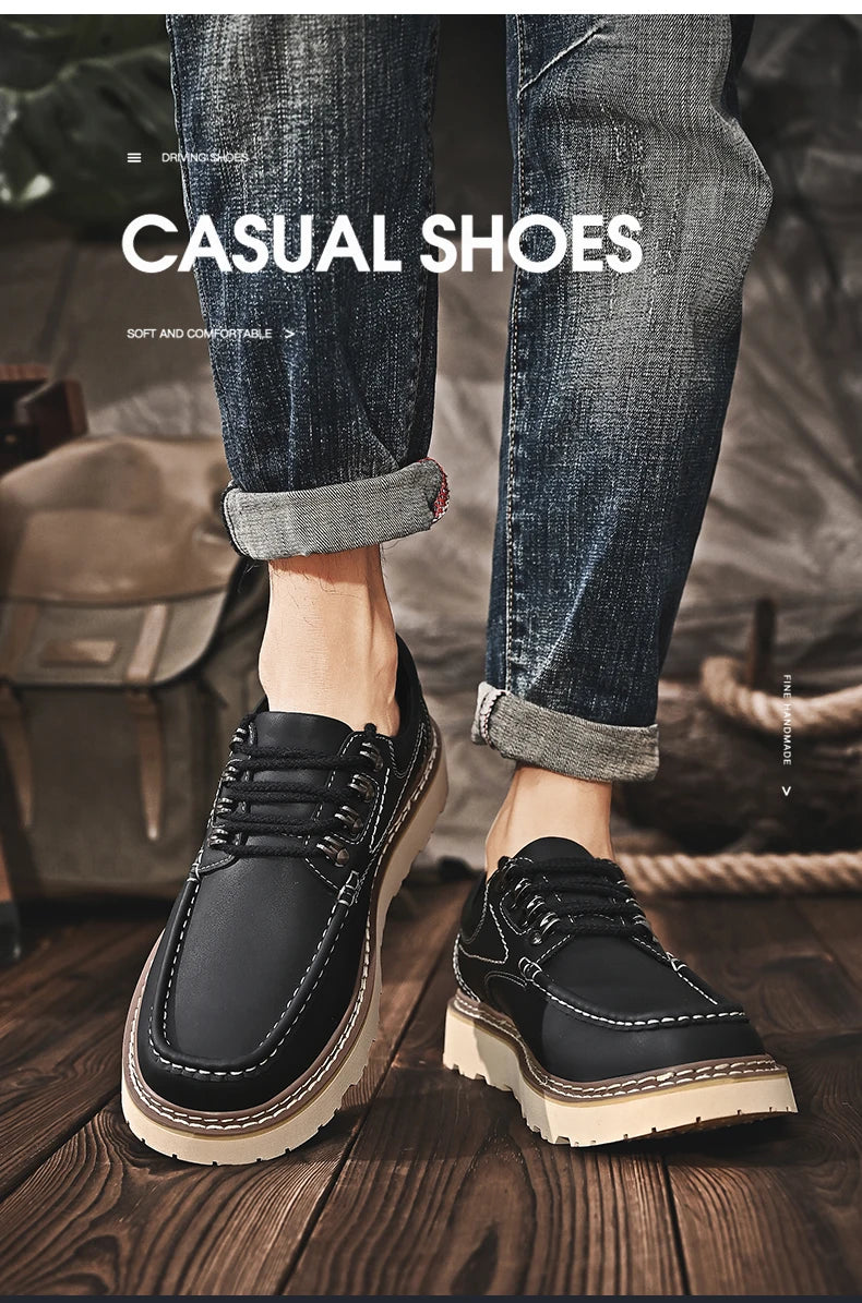 Outdoor Hiking Shoes Men Sneakers Summer Slip on Casual Men Shoes Breathable Suede Leather Shoe Anti-skid Walking Shoes Footwear