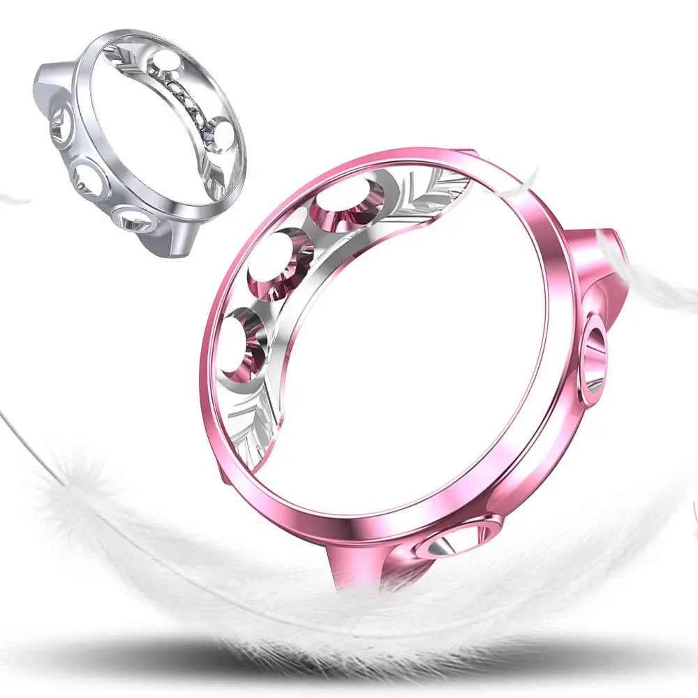 For Garmin Forerunner 245 / 245M Soft TPU Watch Case Protective Cover Screen Protectors