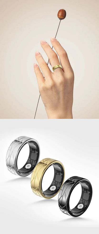 Smart Ring Women Health Tracker Heart Rate Blood Oxygen Photo Control Brush Tiktok Waterproof Multi-sport Modes Men Fitness Ring