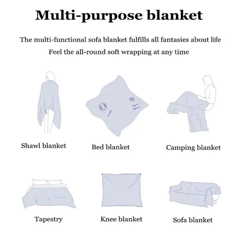 American-Style Thickened Knitted Wool Cover Blanket Solid Color Simple Bed End Towel Blanket Multifunctional Decorative Blankets