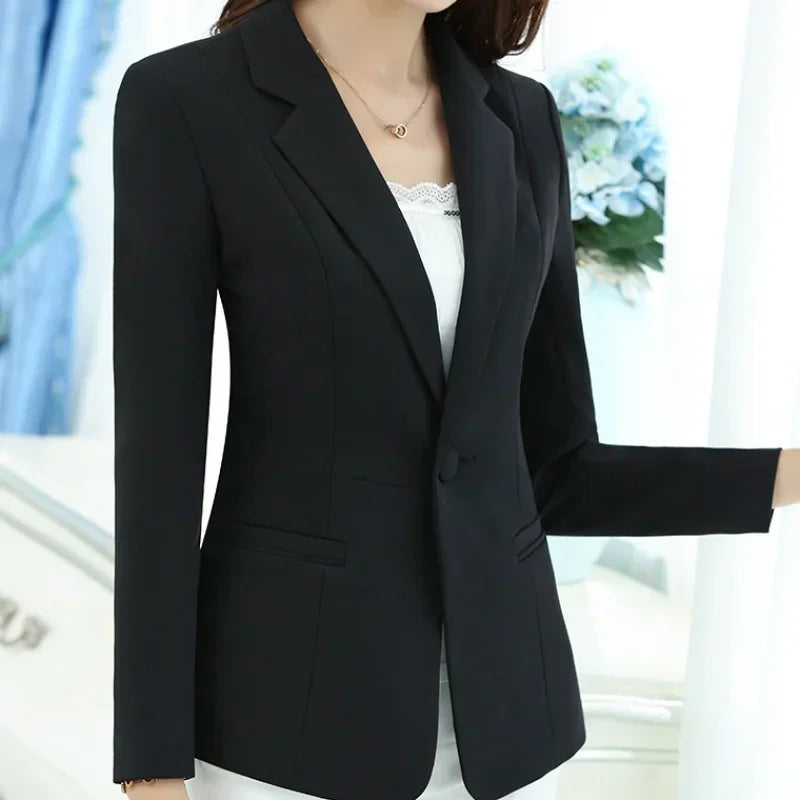 Women Blazer Office Ladies Elegant Outwear Long Sleeve Work Wear Classy Female Pink Suit African Autumn Fashion 2025 New