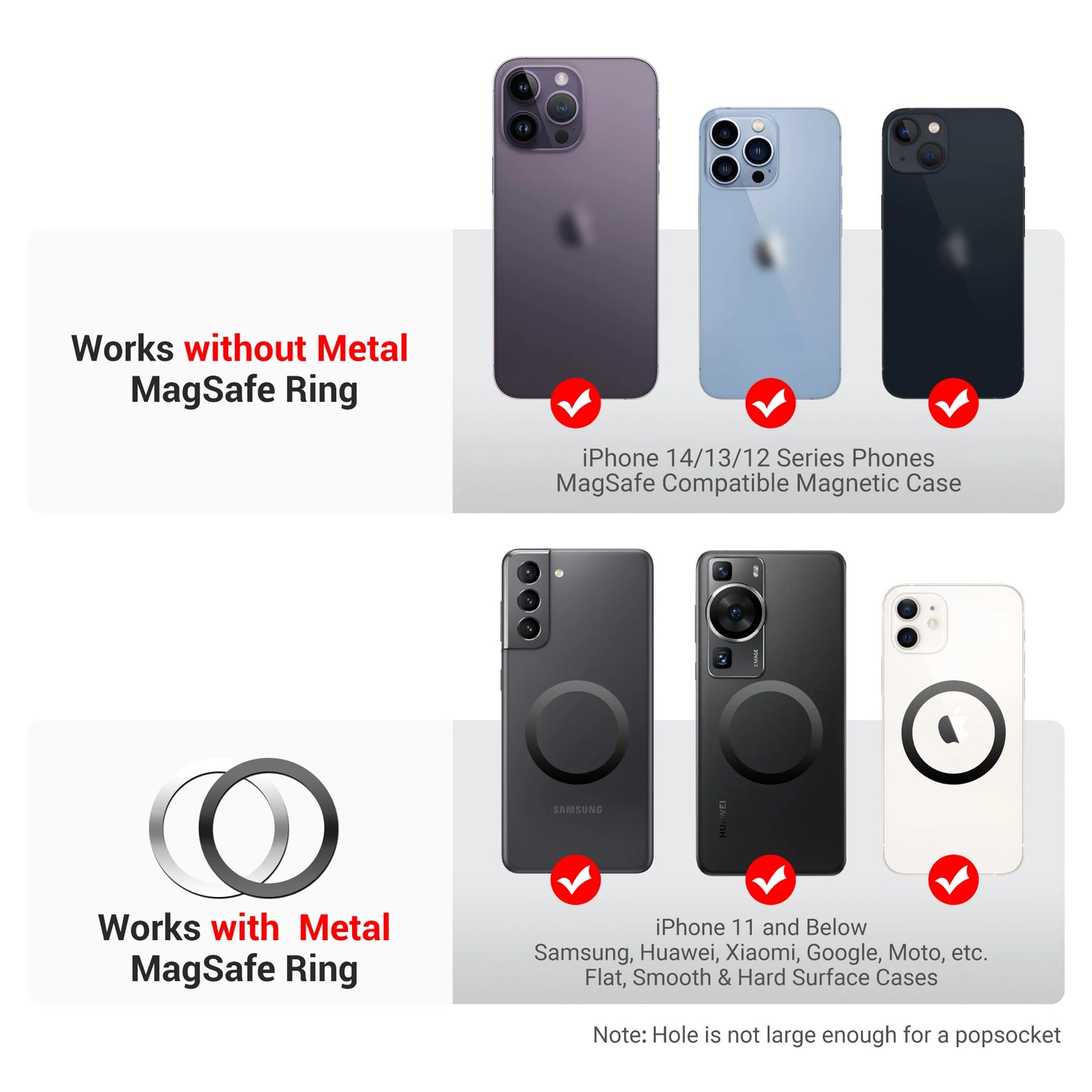 Magnetic Car Phone Mount for iPhone 15 14 13 12 Pro/ Pro Max Universal Magnet Metal Car Cellphone Holder GPS Bracket for Magsafe