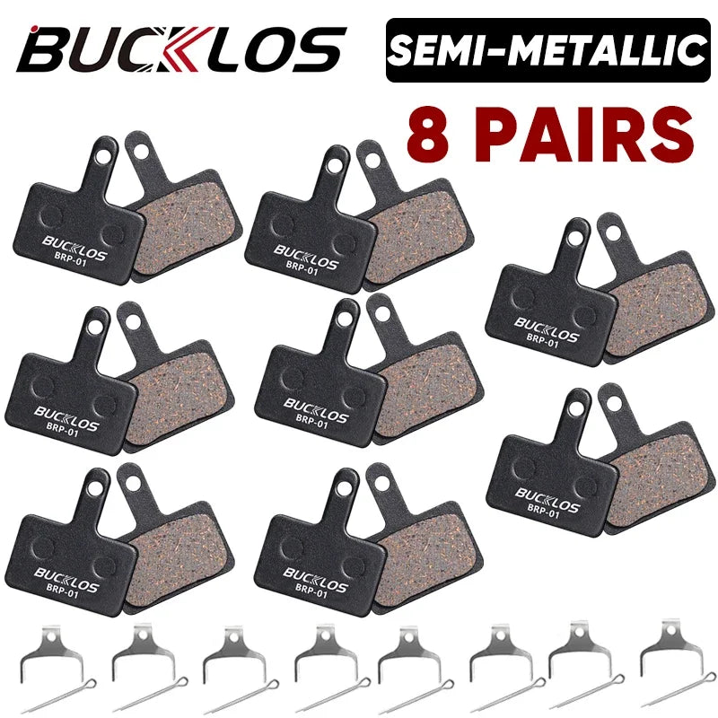 BUCKLOS MTB Bike Brake Pads Durable Hydraulic Disc Brake Pads fit B01S Semi-Metal MTB Road Cycling Wear Resistant Brake Pad Part