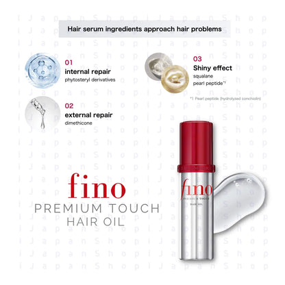 Fino Nourishing Hair Serum 70ml - Lightweight Smoothing Serum for Dry/Frizzy Hair - Instant Shine & Repair