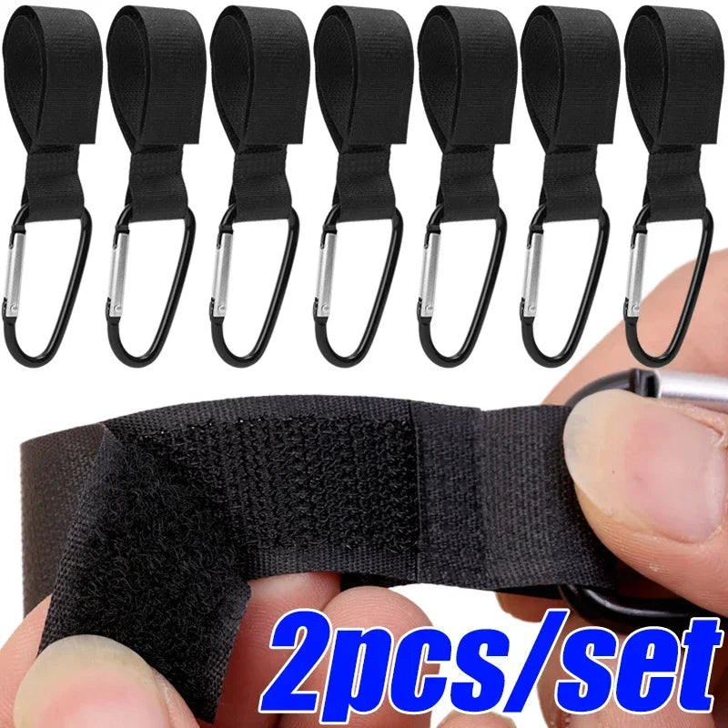 2/1pcs Baby Stroller Hook Clip Aluminum Alloy Carabiner Cart Organizer Diaper Bag Shopping Pram Hook Hanger Stroller Accessories