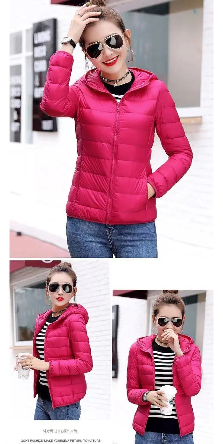 Duck Down Jacket Women Ultra Light Down Jacket All Season Feather Jacket Plus Women Overcoat Windbreaker Coats Down Coats