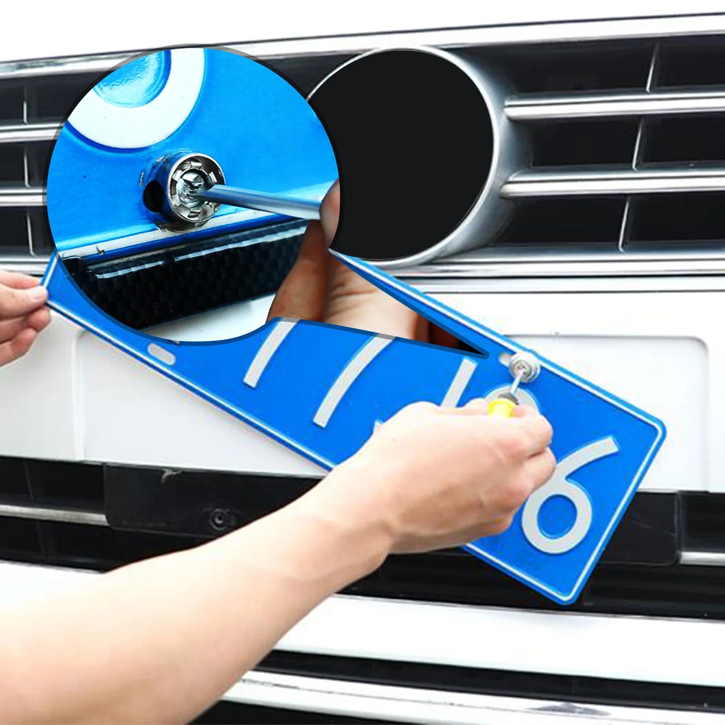 4Pcs Stainless Steel License Plate Security Screws Kit for Fastening Frame License Plate Cover Security Bolts