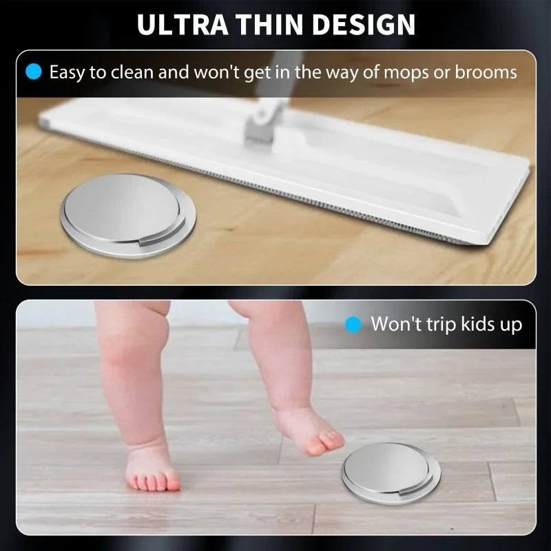 Magnetic Door Stoppers Stainless Steel Door Stops Mute Door Holder Keep Door Open No Drilling Door Stop Heavy Duty Door Suction