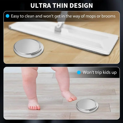 Magnetic Door Stoppers Stainless Steel Door Stops Mute Door Holder Keep Door Open No Drilling Door Stop Heavy Duty Door Suction