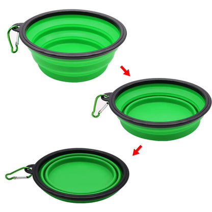 350ML Foldable Silicone Pet Bowl - Travel Bowls for Outdoor Camping - Portable, Collapsible, Lightweight, Space-Saving, Easy-to-