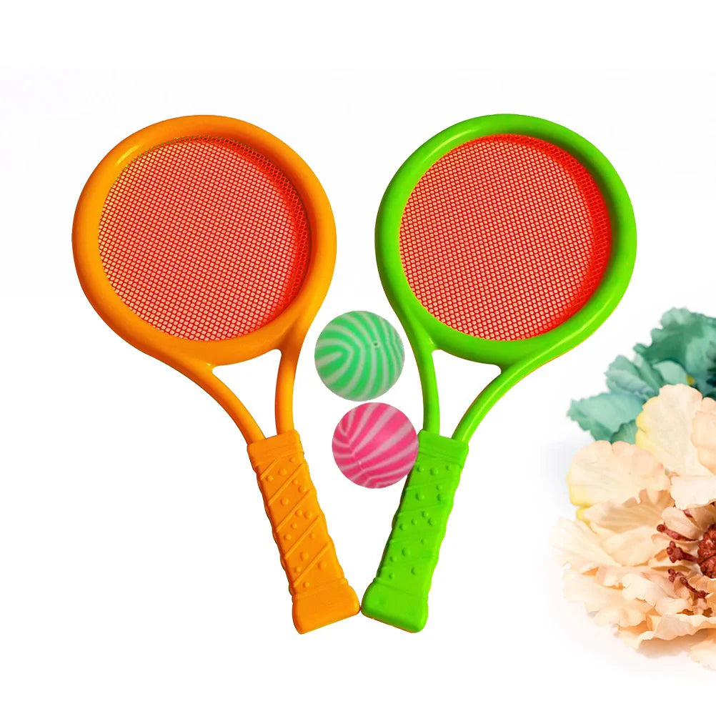 Badminton Tennis Rackets Balls Set Children Kids Outdoor Sports Parent-Child Sports Educational Sports Game Toys for Children