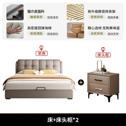 Organizer New Chinese Bed Massage Frame Double French Nordic Beds Cheap Aesthetics Fashionable Designer Wood Muebles Furniture