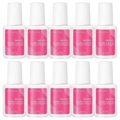 COSCELIA 10G Nail Glue False Nail Tips Glue Clear Color Nails Tools