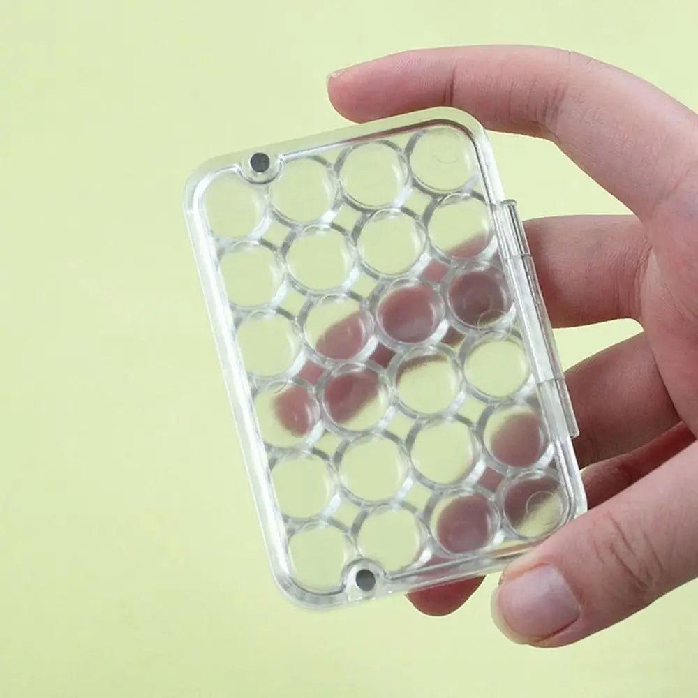 Art Supplies 24 Grids Mini Watercolor Palette Transparent Acrylic Watercolor Paint Tray Empty Sealed Paint Box Travel