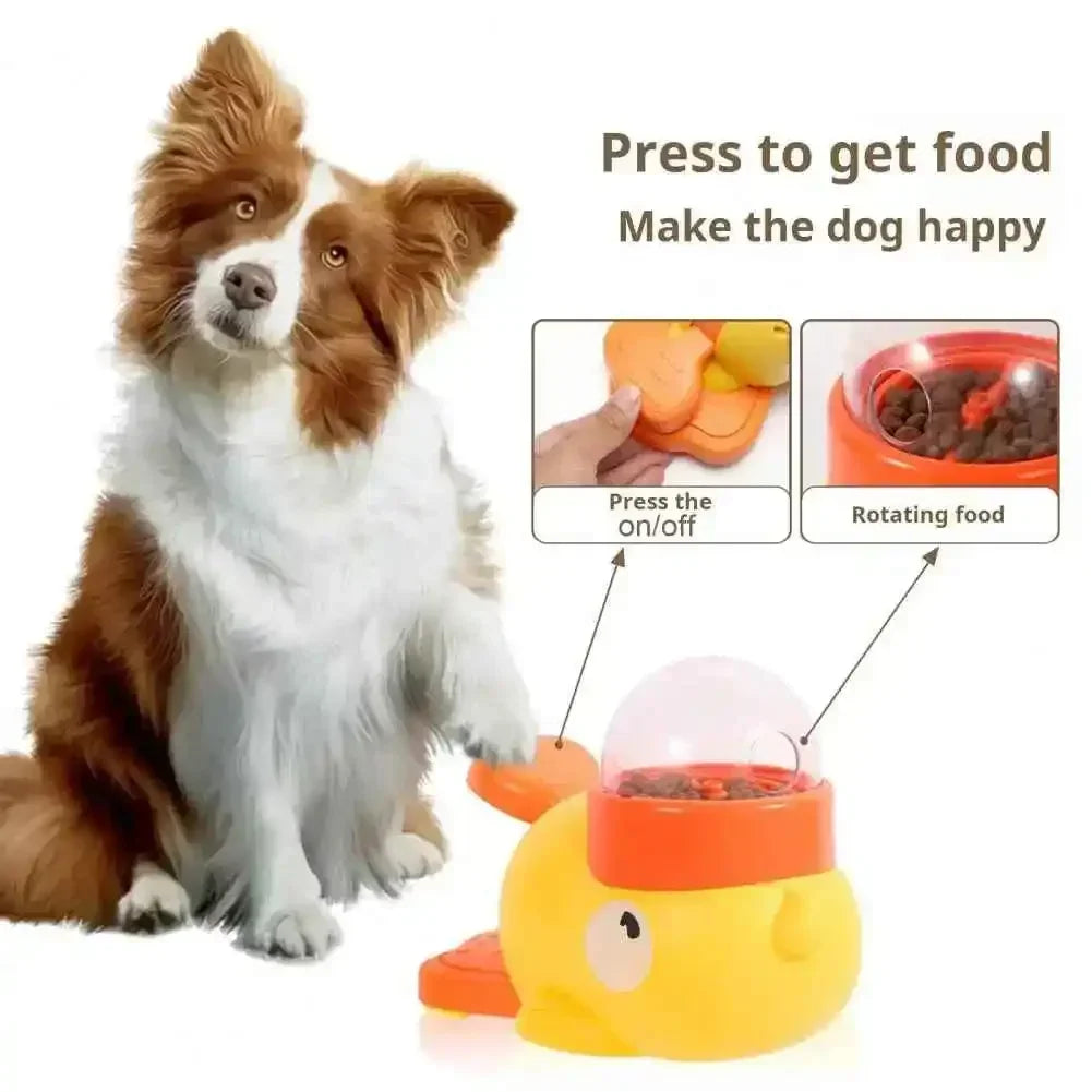 Automatic Dog Feeder Duck Design With Pedal For Feeding And Water Drinker Dogs Food Dispenser Pet Bowl