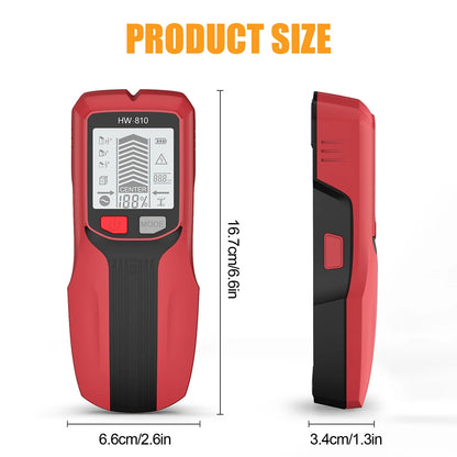 Handheld 6 in 1 Metal Detector Wall Finders Multifunction Wood Stud Finder Metal Pipes AC Wire Metal Depth Measure Floor Scanner