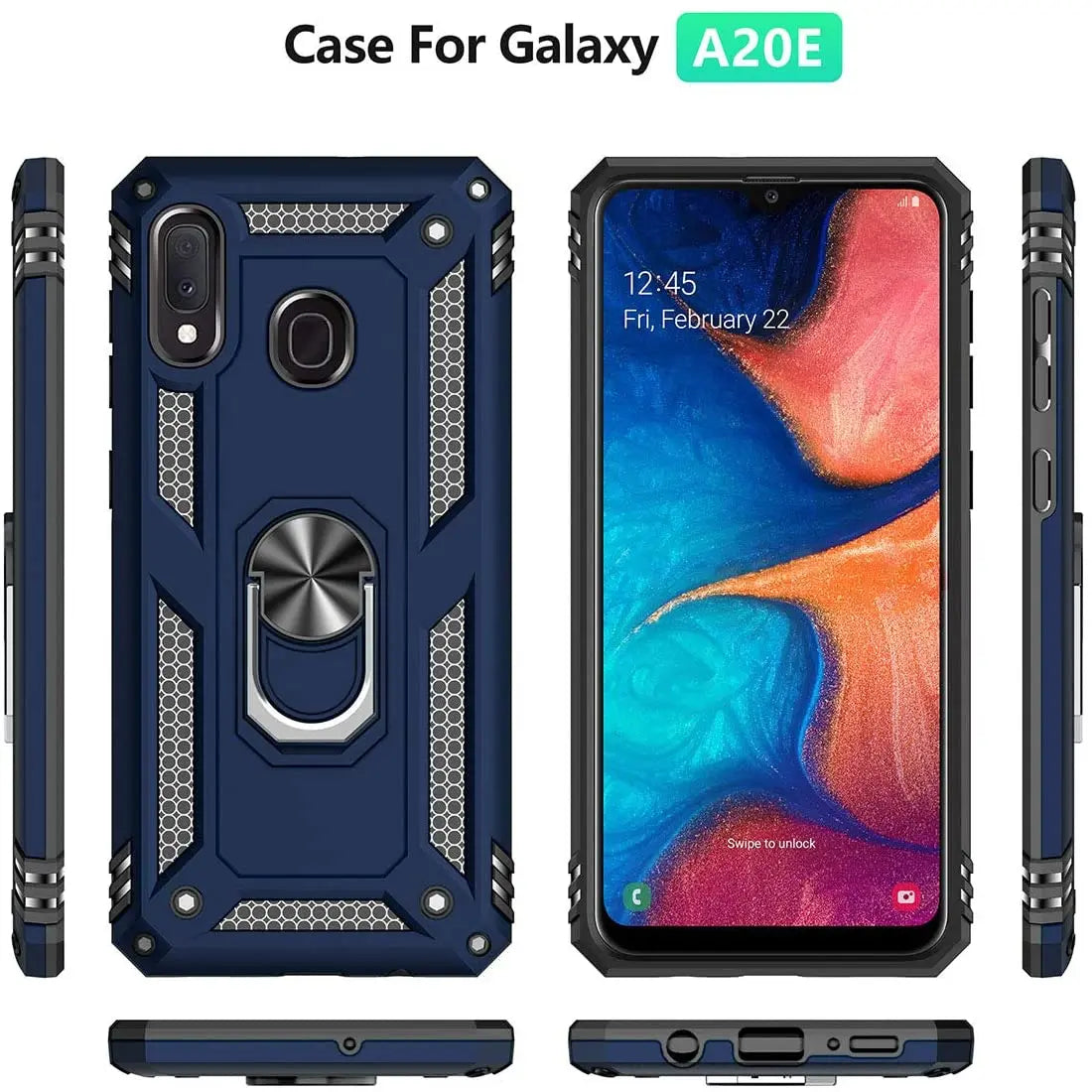 for Samsung A20e Armor Shockproof Case for Samsung Galaxy A20e Military Protective Ring Holder Magnet Cover for Samsung A 20e
