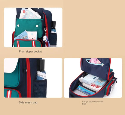 Rolling Backpacks for Primary School Children Trolley School Student Backpack Wheeled Bag Back To School Backpacks with Wheels