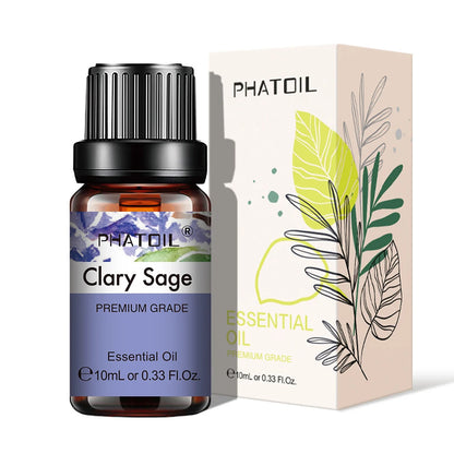 PHATOIL Natural Plant Essential Oil 10ml Eucalyptus Rose Lemon Bergamot Vanilla Peppermint 1PCS Aroma Essential Oil For Diffuser