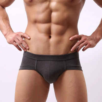 Mens Sexy Modal Underwear Briefs Men Low Rise U convex Pouch Brief Underpants Men Breathable Briefs