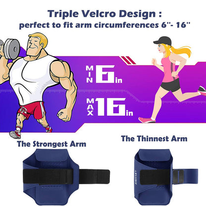 HAISSKY Zipper Pocket Running Sports Armband For iPhone 16 15 14 13 12 11 Pro Max 15 Plus Belt On Hand Phone Brassard Bags