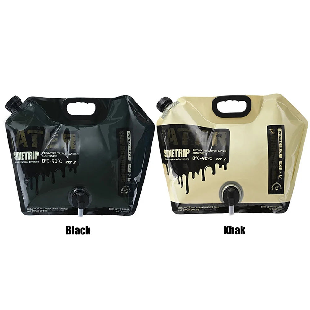 8L Portable Water Bags Folding Camping Water Container Jug Bucket with Faucet for Outdoor Hiking Travel Water Storage Jug Pouch