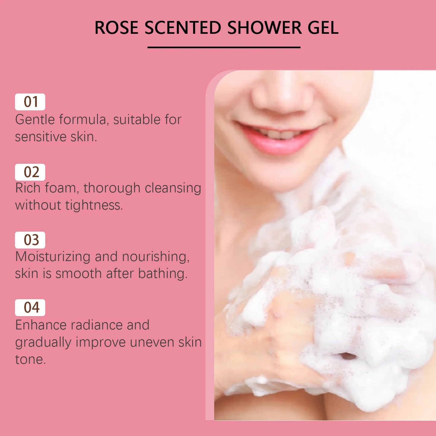 Fragrant Shower Gel Body Wash Perfume Long Lasting Fragrance Deep Cleansing Moisturizing Refresh Smooth Exfoliating Bath Lotion