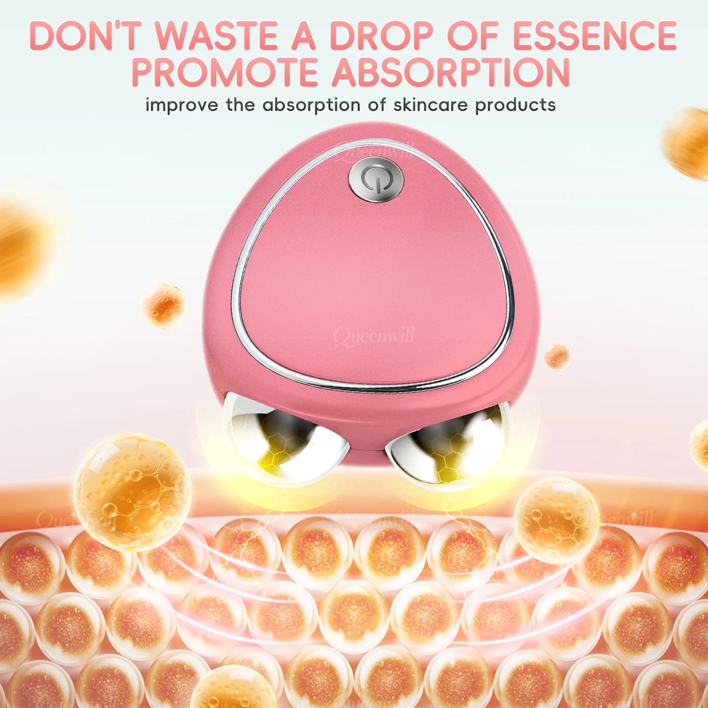 Microcurrent EMS Face Lifting Roller Facial Massager Skin Tightening Rejuvenation Anti-Wrinkle Rechargeable Device Beauty Tool