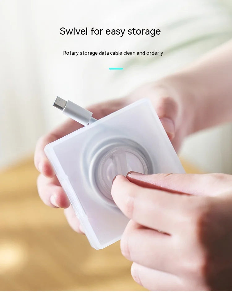 Portable Transparent Cable Organizer Cord Management Usb Cable Winder Retractable Phone Holder Charger Wire Storage Protector