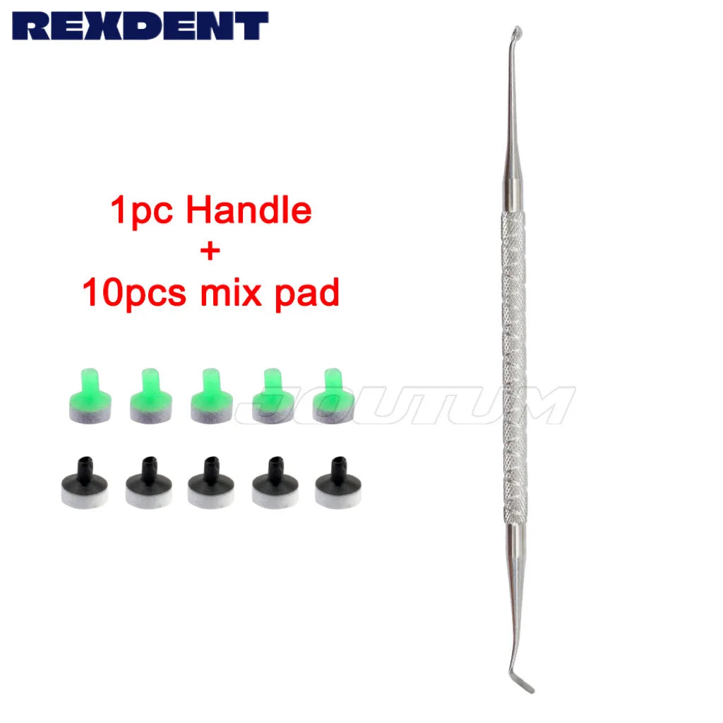 Teeth Whitening Resin Filling kit Molding Tools Light Cure Resin Filling Spatula Mixing Handle and Foam Pads Kit