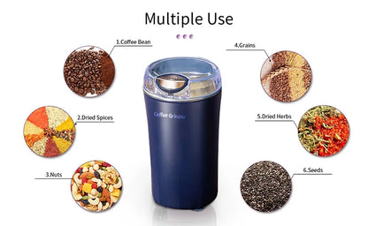 Coffee Bean Grinder Baby Food Maker Electric Kitchen Cereal Chopper New Gift 8 Blade Coffee Grinder Portable Washable Blender