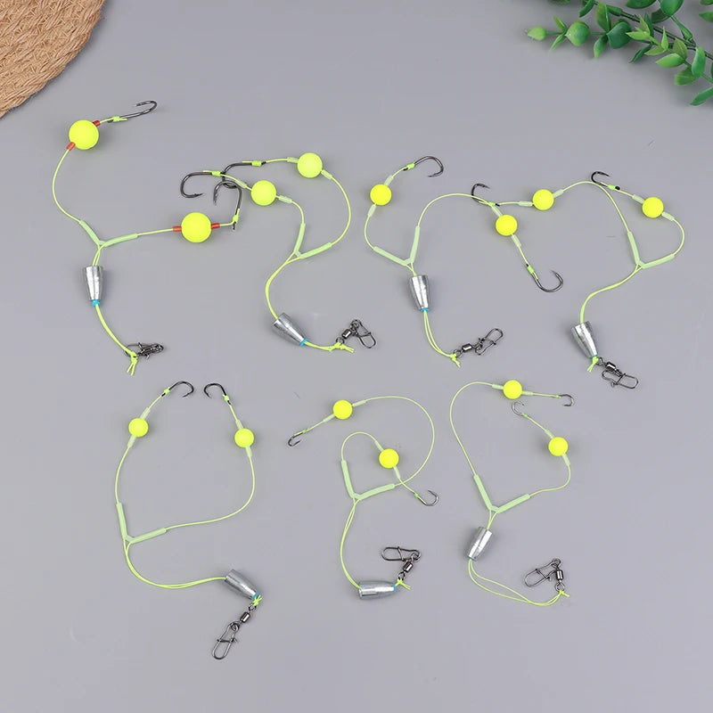 〔Far〕Double Hook Fishing Hair Rigs Hook Reverse Bottom Line Suspension Carp Fishing Hook Ready Made Anti Bottom Carp Rigs