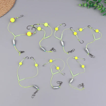 〔Far〕Double Hook Fishing Hair Rigs Hook Reverse Bottom Line Suspension Carp Fishing Hook Ready Made Anti Bottom Carp Rigs