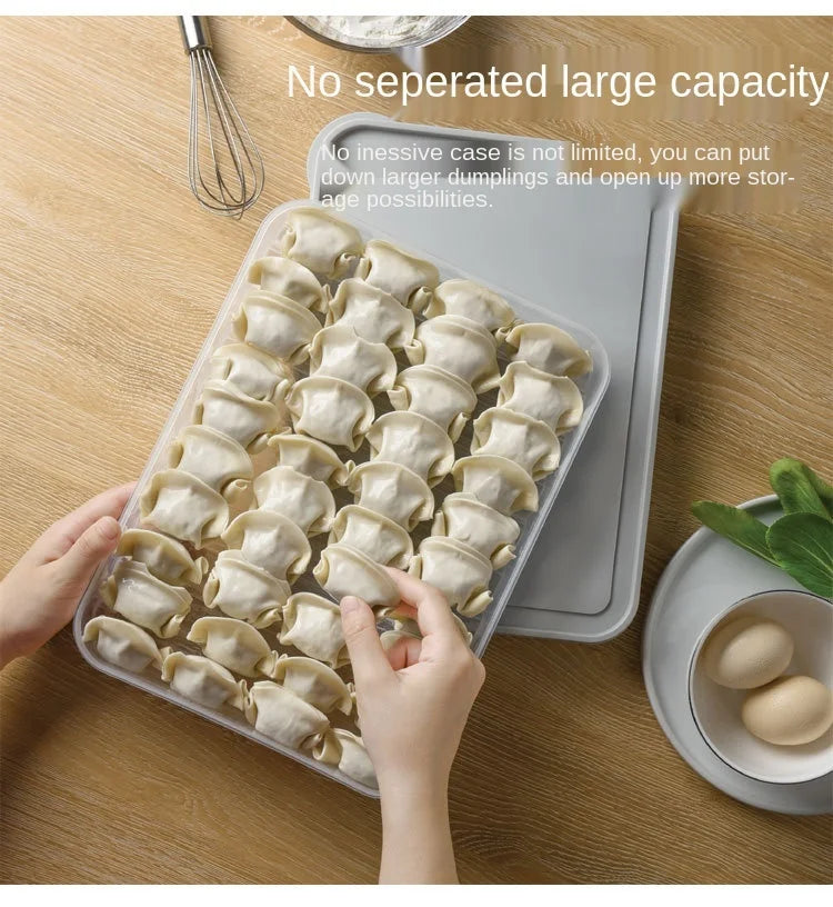 Food Storage Box, Fruit Egg Organizer, Refrigerator Fresh Keep Organizer, Kitchen Leak Proof Dumpling Storage Box