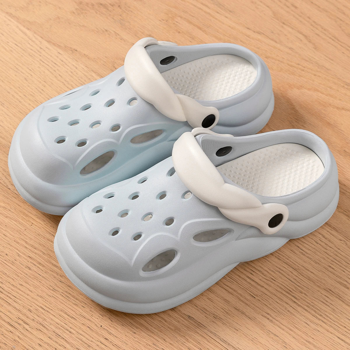 Women Thick Bottom Hole Shoes Summer Beach Platform Sandals Fashion Comfortable Indoor Outdoor Slippers