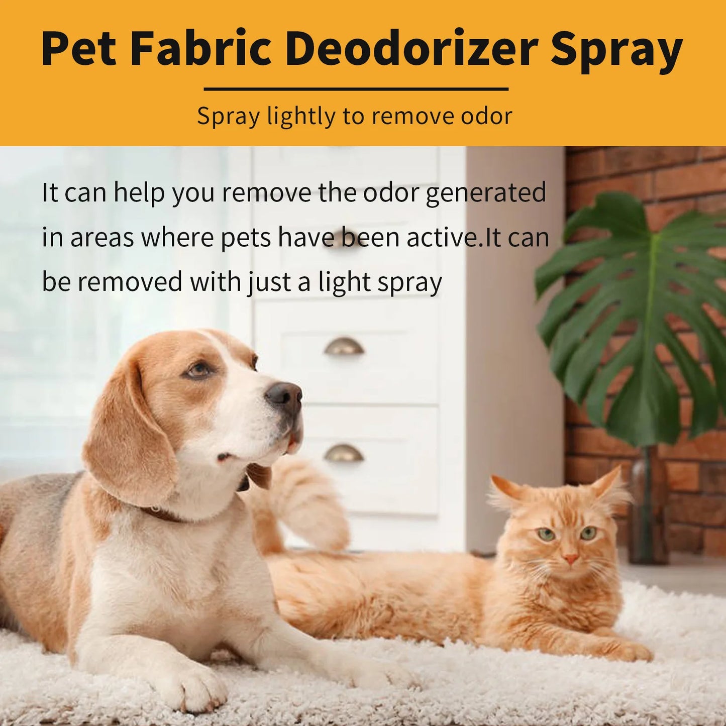Pet Deodorant Spray Remove Body Odor Smelly Deodorizer Natural Fresh Scent Eliminate Urine Smell Air Fresh Dog Deodorizer Liquid