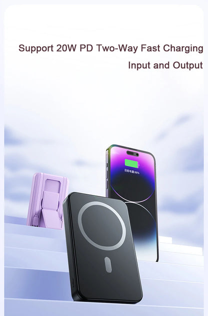 Magnetic Power Bank 20000mAh Magsafe 15W Wireless Charger Portable Auxiliary Battery 22.5W fast charging powerbank for all phone
