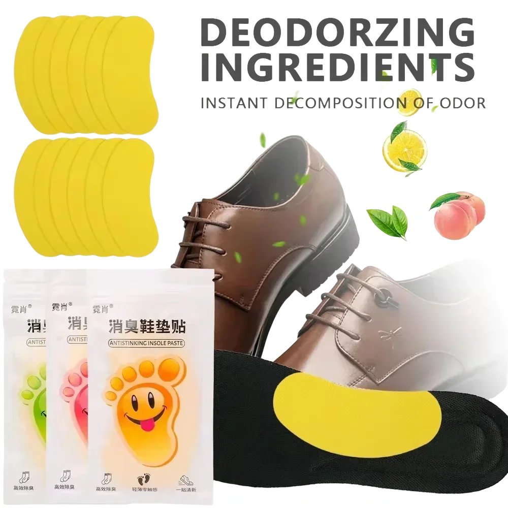 12/120pcs Shoes Deodorant Sticker Deodorant Foot Odor Deodorants Sneaker Smell Fresh Fruity Aroma Insole Sterilization Sticker