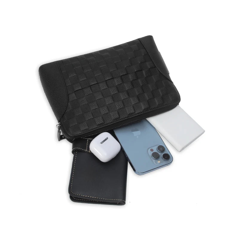 Man`s Fingerprint Lock Handbag Security Lady`s Wallet  Anti-Theft Clutch Bag