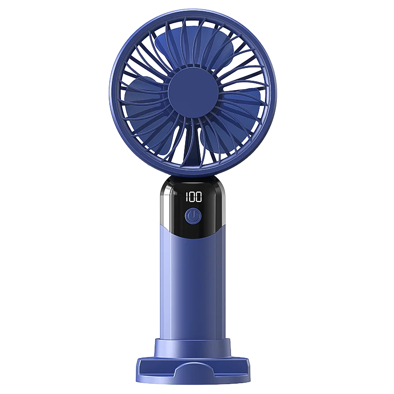Portable Handheld Fan-LED Display Usb Fan, 6-Speed Wind, Rechargeable Portable Fan, Mini Fan for Home/Camping/Office