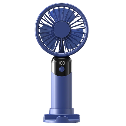 Portable Handheld Fan-LED Display Usb Fan, 6-Speed Wind, Rechargeable Portable Fan, Mini Fan for Home/Camping/Office