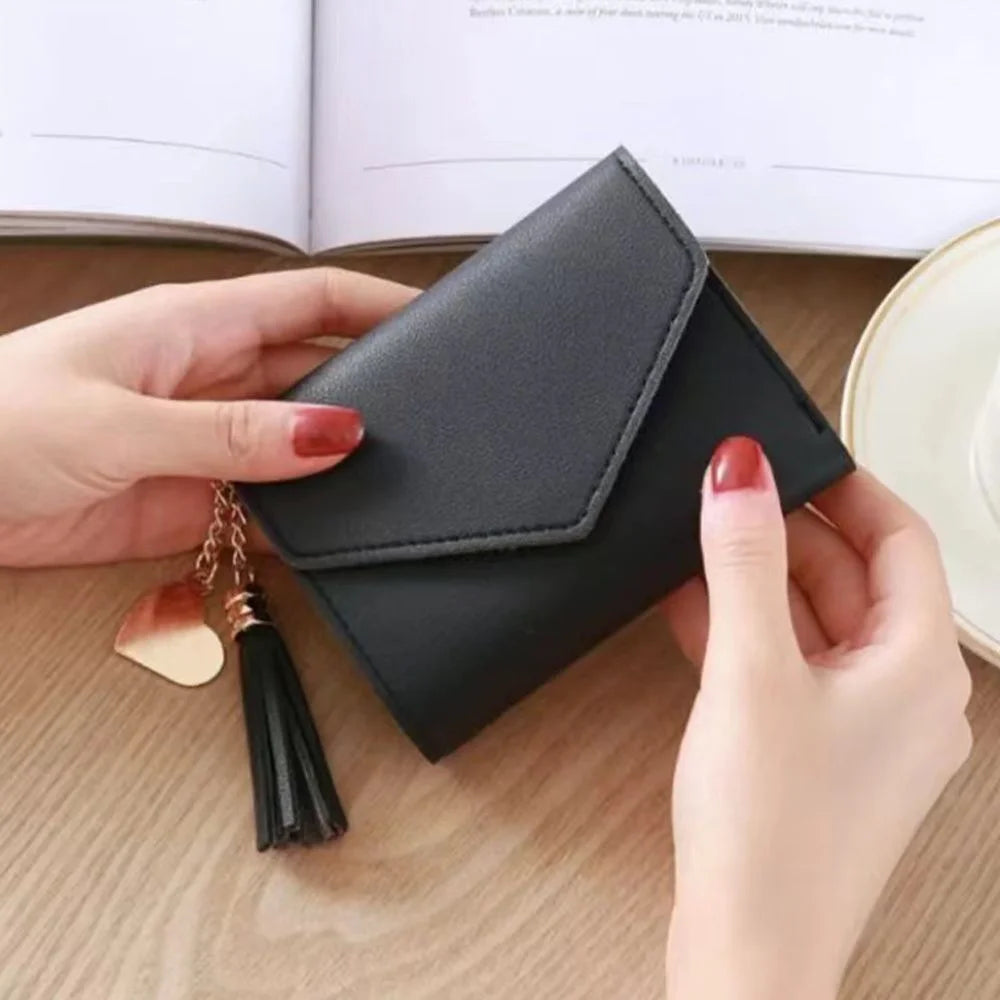 Wallet Women Rfid Blocking Small Compact Luxury Leather Pocket Wallet Ladies Mini Purse with ID Window Purple Letter Pattern