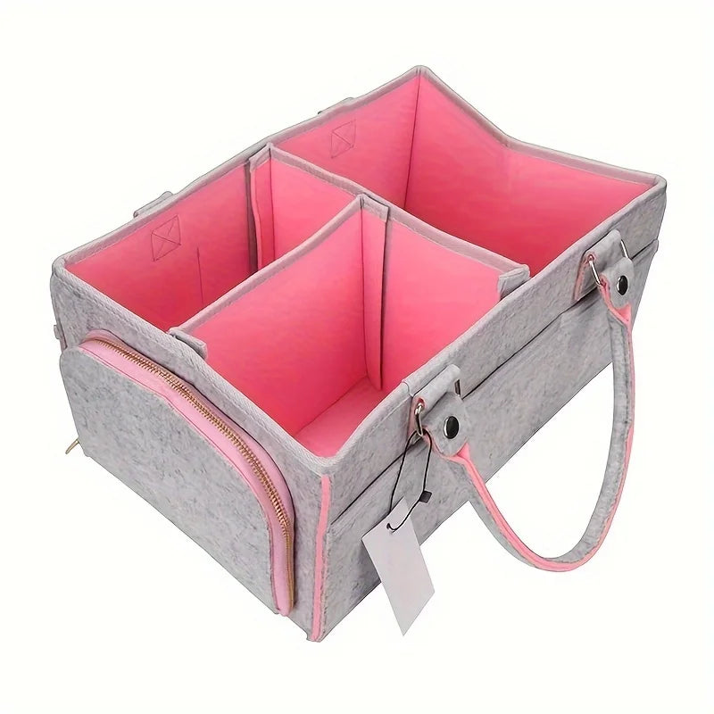 Baby Diaper Caddy, Organizer Nursery Basket, Baby Basket Gift, Infant Must Haves Essentials, Neutral Baby Stuff For Newborn