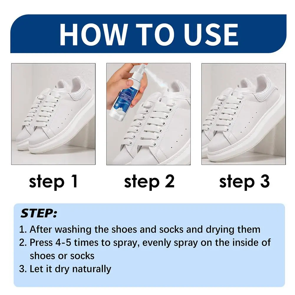 Foot Odor Spray Shoes Deodorizer Multi-purpose Odor Removal For Shoes Refreshing Foot Spray Anti-sweat Foot Care Odor Remover