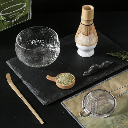 Handmade Matcha Whisk Set Accs Matcha Whisk Holder Matcha Bowl for Kitchen