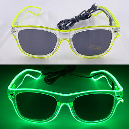 Light Up LED Glasses 5 Colors Heart Shape Glow Glasses Glow in The Dark Party Supplies Neon Party Favors for Kids Adults