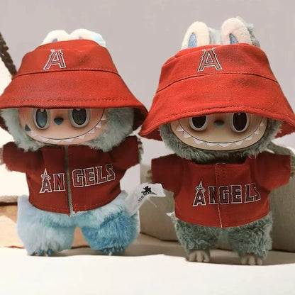 Hot Labubu Doll Clothes 15/17cm Labubu Clothes Sitting Party Number 17 Baseball Clothes Children'S Diy Doll Accessories Gift