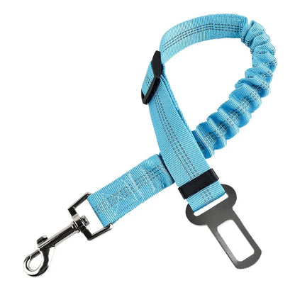 Adjustable Dog Car Seat Belt - Retractable Elastic Safety Leash with Shock Absorption, Pet Car Safety Harness for Dogs