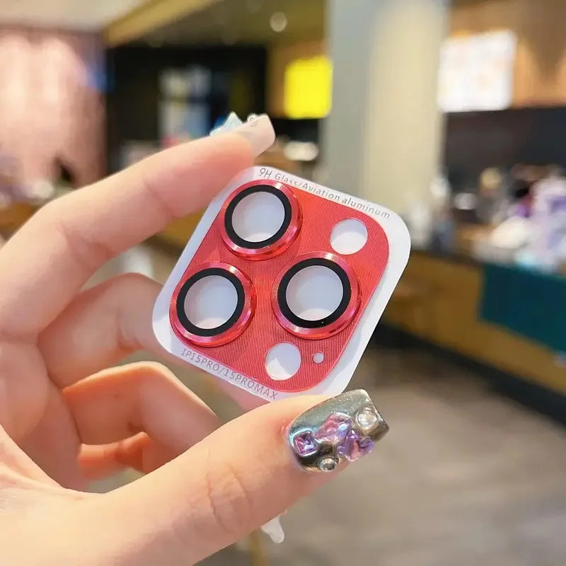 Blue Camera Lens Protection Cover For IPhone 16 15 Pro Max 16 Plus 13 12 Mini 14 13 Pro Max Tempered Glass Protector Accessories