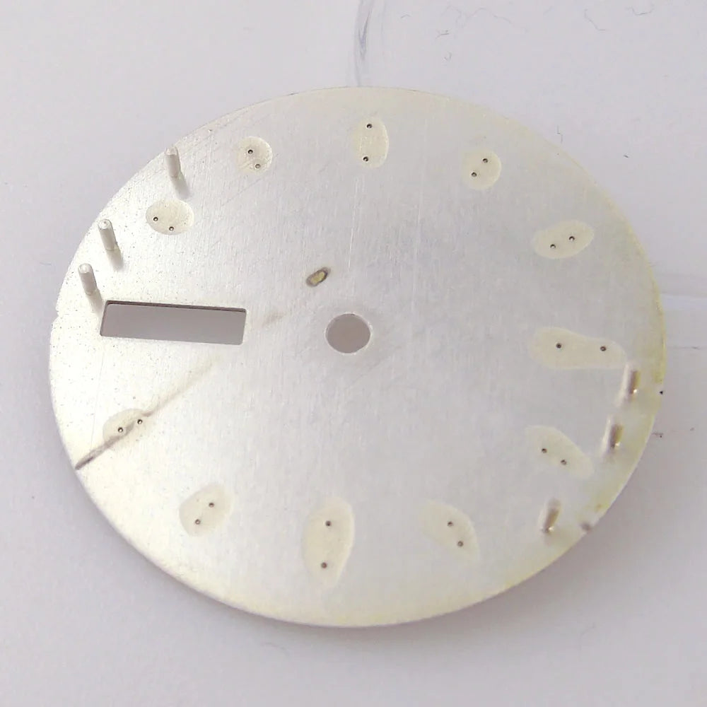 NH36 Watch Dial 29mm Weekday Date Orange/white/black Dial Face Plate Green Lume for Diver Watch Hand Set